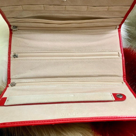 🧿WOLF HERITAGE JEWELRY ROLL IN RED🧿#WOL - Picture 6 of 14